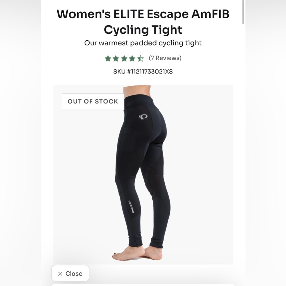 Womens Pearl Izumi Cycling Pants